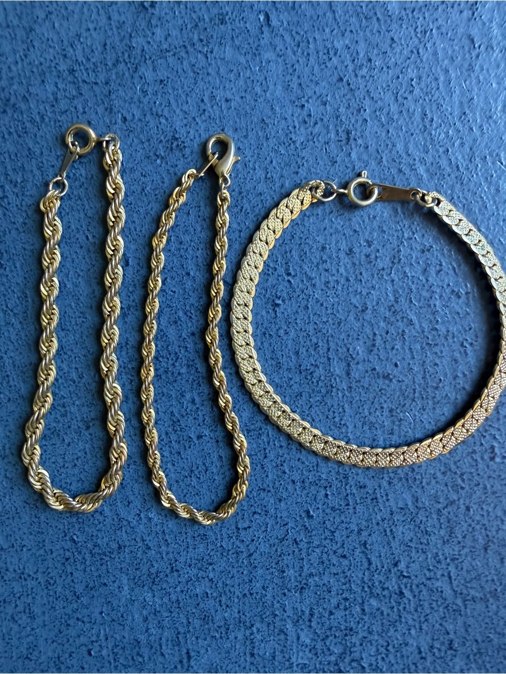 Gold Tone Bracelets,Set of 3
